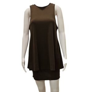 Tobi Olive Green Knit Mini Dress Size Meduim